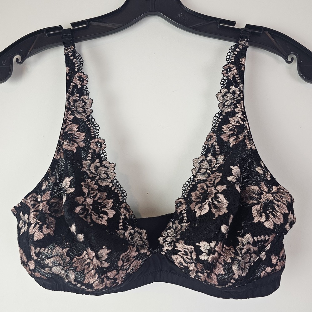 Cosabella Women's Black Lace Dentelle Bralette Medium Romantic Floral‎